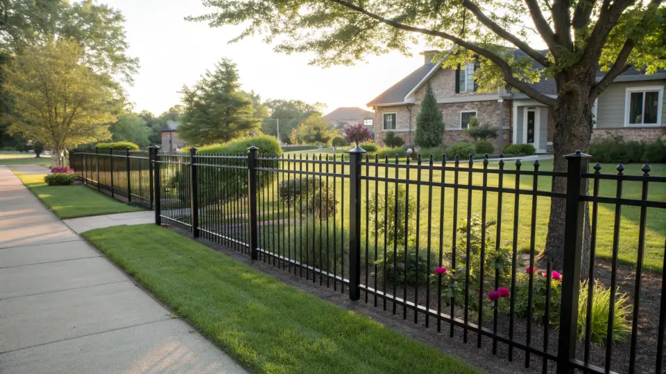 Example of a vinyl (pvc) fences installation