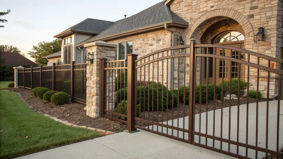 Example of a fence installation