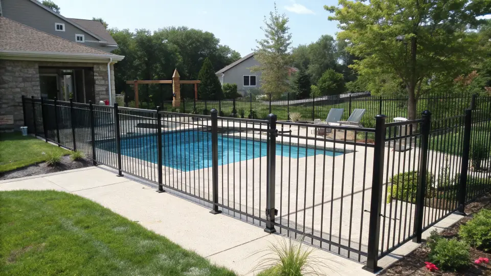 Example of a wood fences installation