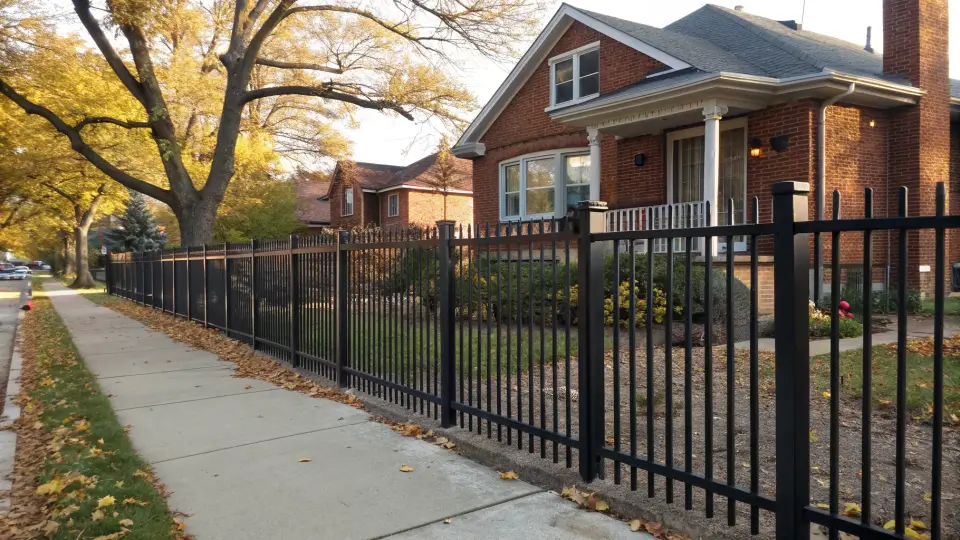 Example of a aluminum fences installation