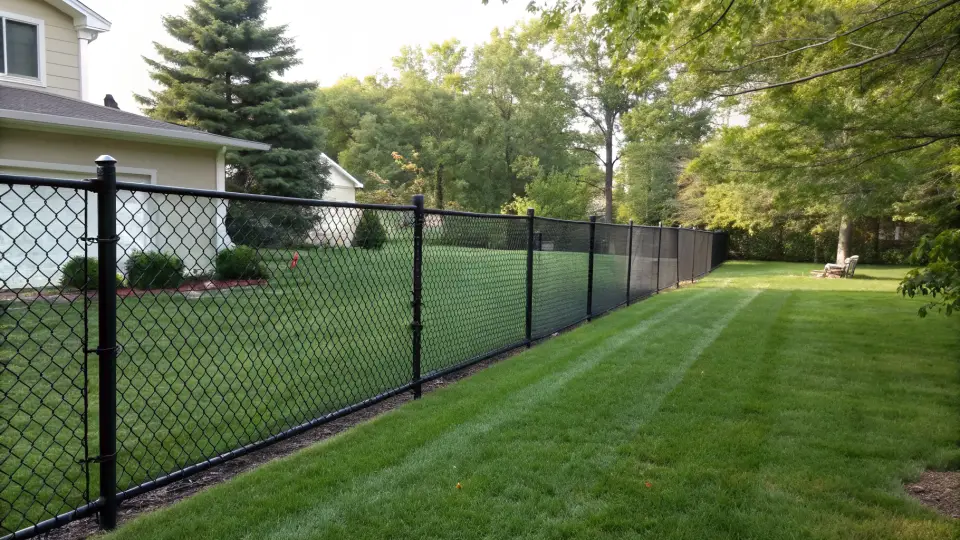Example of a chain link installation