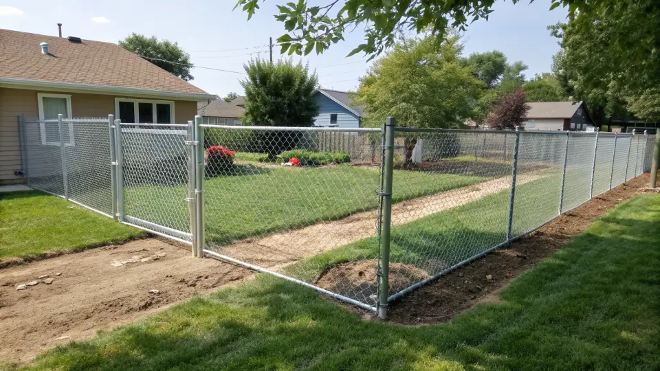 Example of a fence installation
