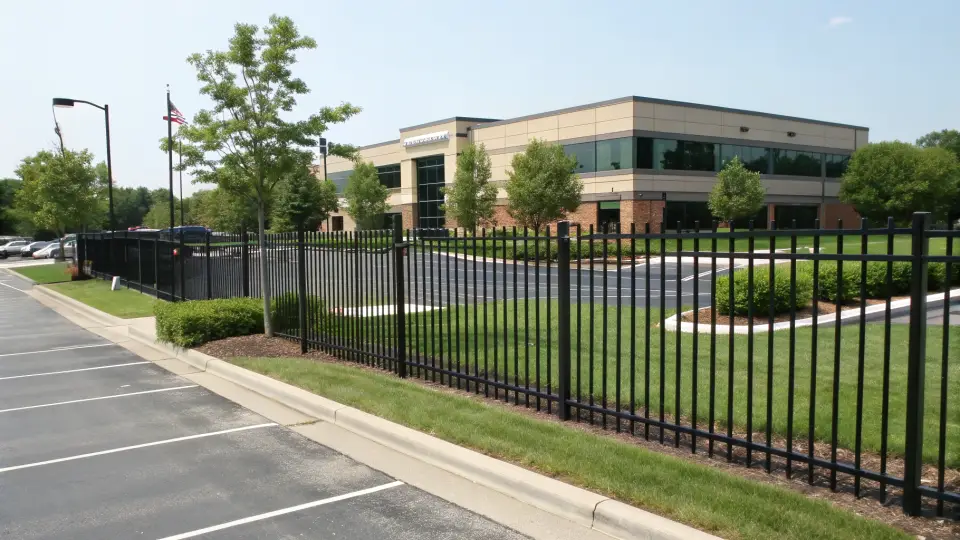Example of a fence installation