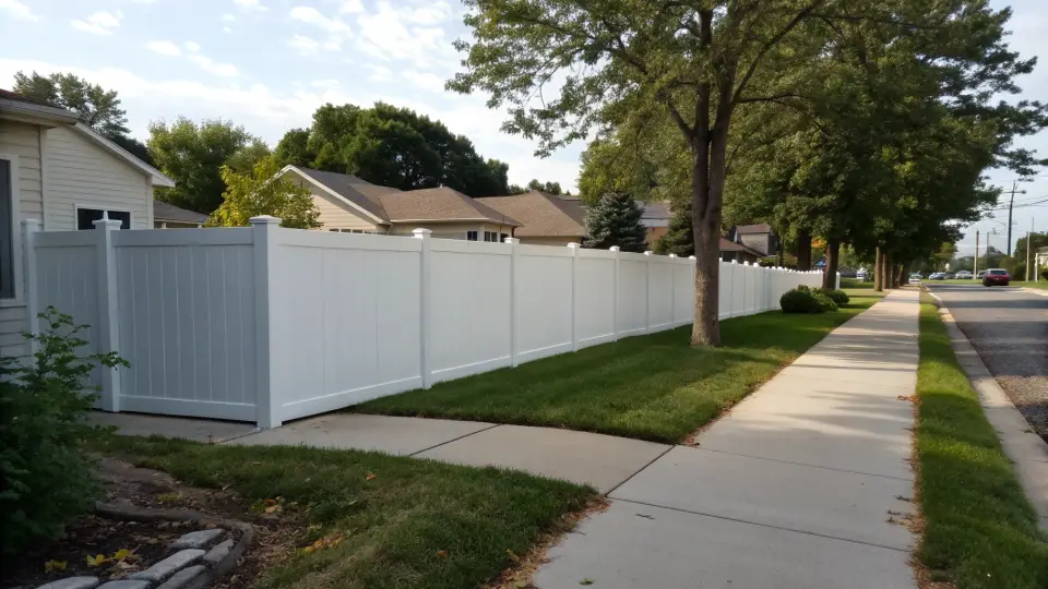 Example of a fence installation