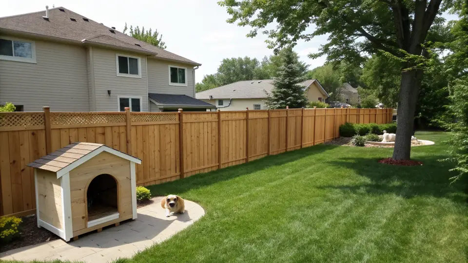 Example of a fence installation