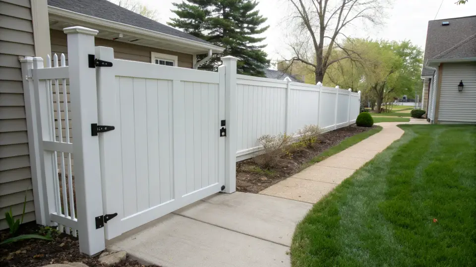 Example of a wood fences installation