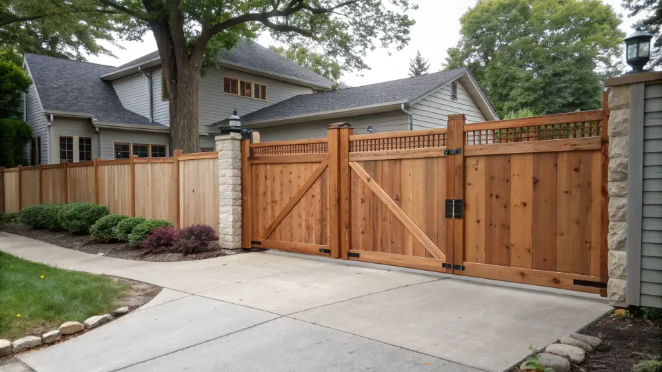 Example of a fence installation