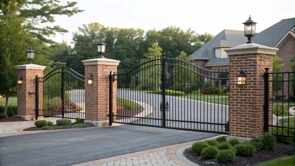 Example of a fence installation