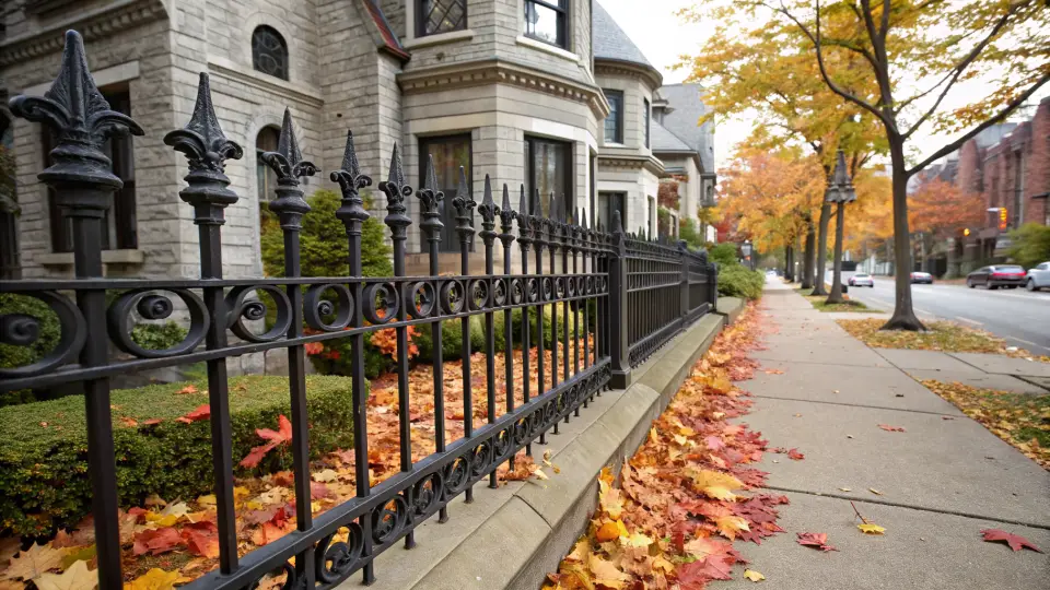 Example of a wrought iron or steel installation