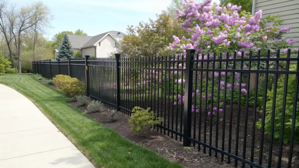 Example of a fence installation