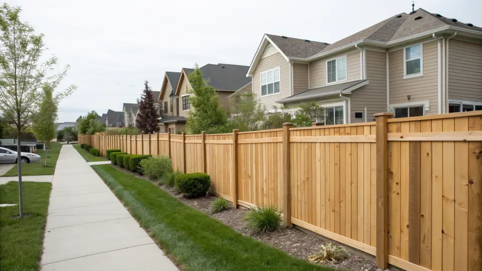 Example of a fence installation