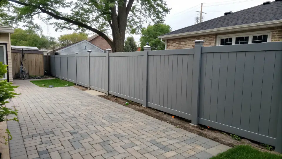 Example of a wood fences installation