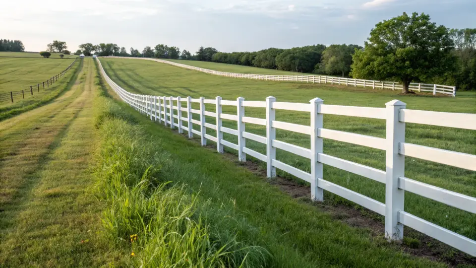 Example of a wood fences installation