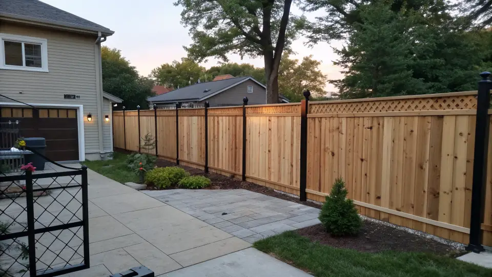 Example of a fence installation