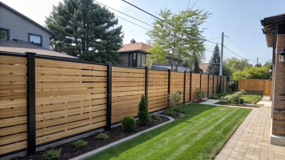 Example of a fence installation