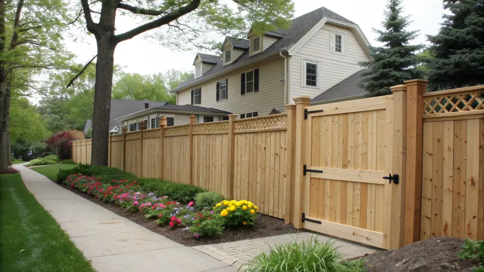 Example of a fence installation
