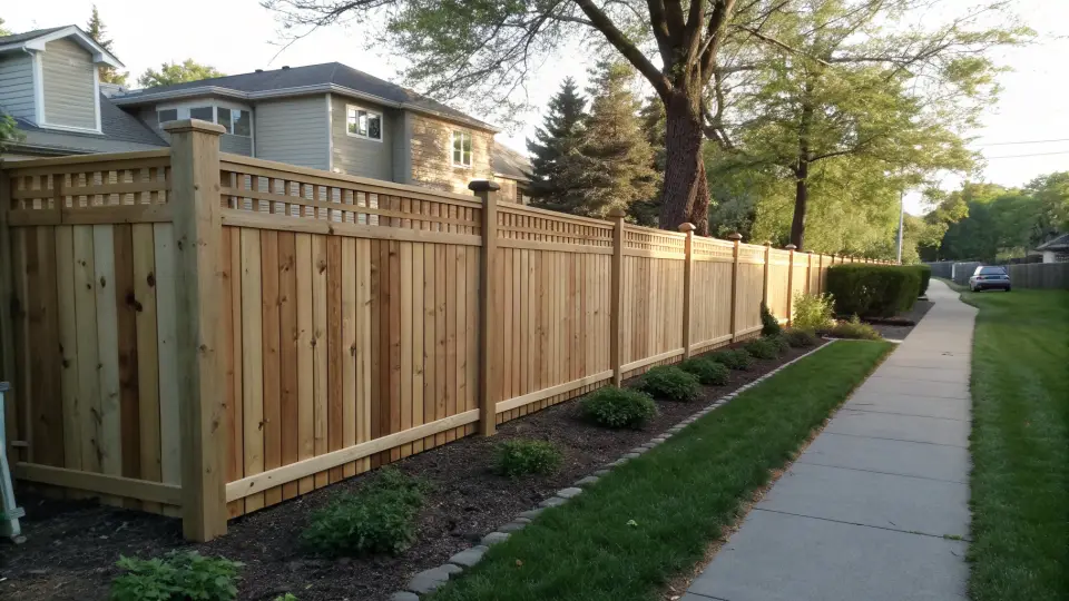 Example of a fence installation